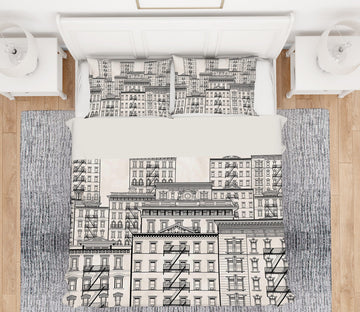3D Building 13096 Bed Pillowcases Quilt