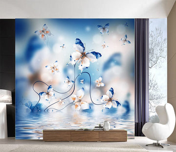 3D Butterfly Fower 1052 Wall Murals Wallpaper AJ Wallpaper 2 