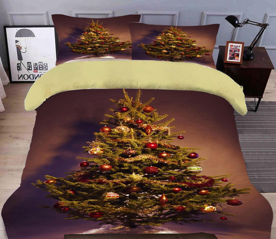 3D Christmas Tree 45138 Christmas Quilt Duvet Cover Xmas Bed Pillowcases
