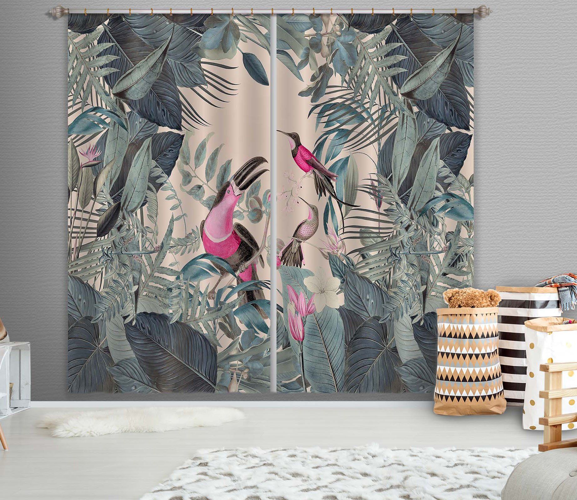 3D Bird Feeding 048 Andrea haase Curtain Curtains Drapes Curtains AJ Creativity Home 