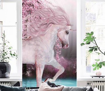 3D Flower Horse 1620 Wall Murals