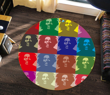 3D Color Avatar 73024 Round Non Slip Rug Mat