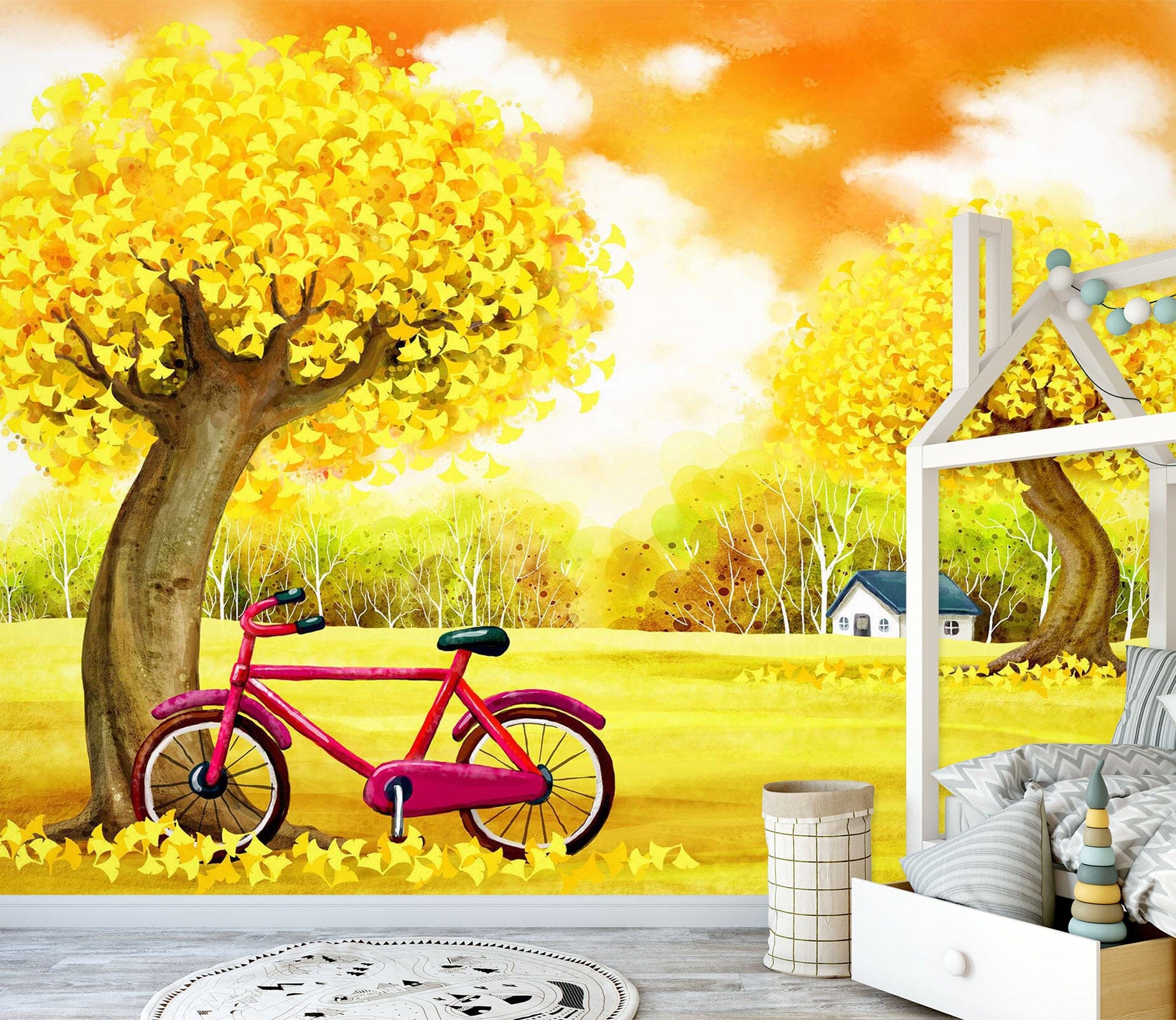 3D Forest Bike 1730 Wall Murals Wallpaper AJ Wallpaper 2 