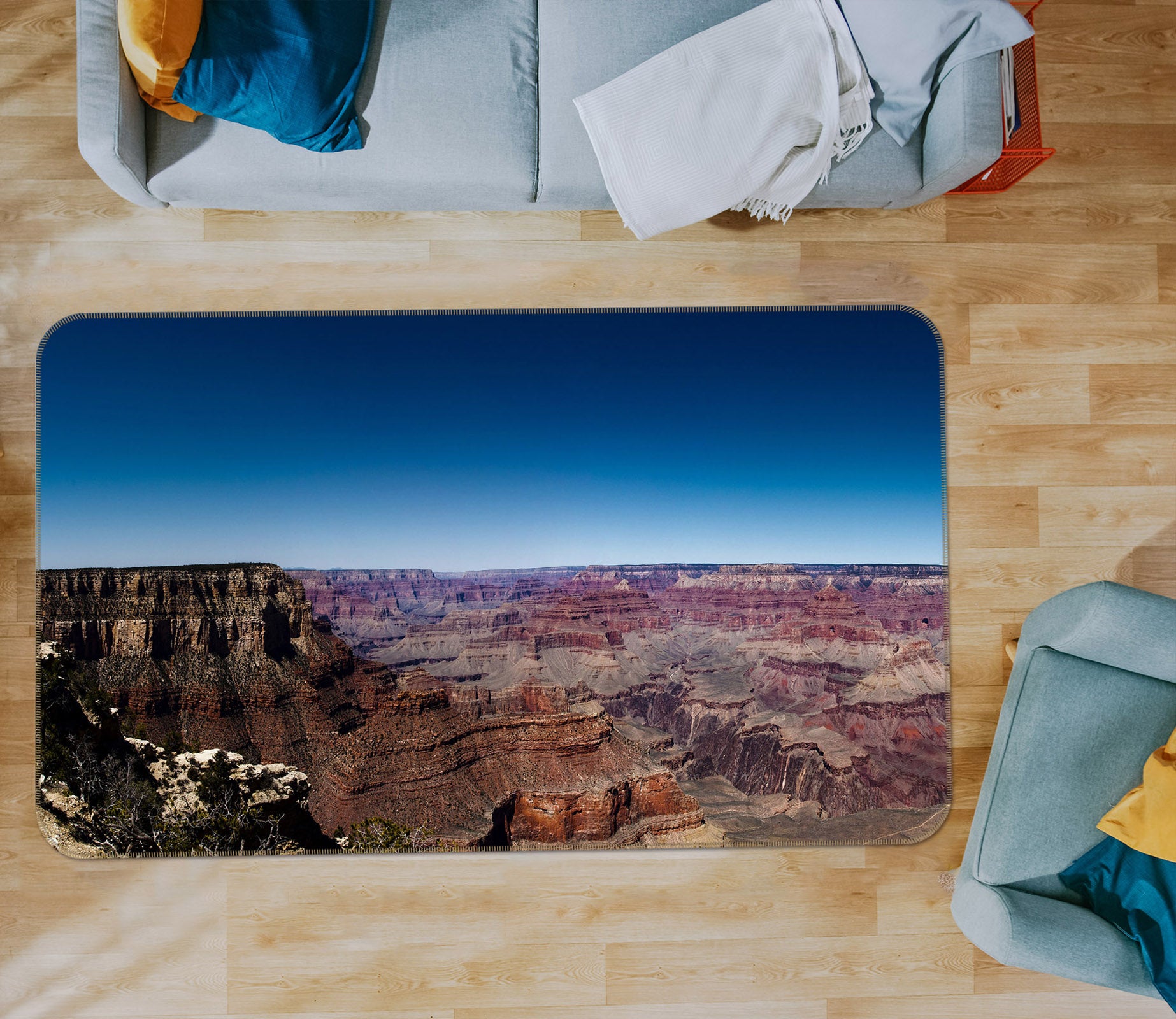 3D Mountains 35183 Non Slip Rug Mat