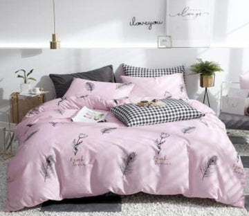3D Flower Peacock Feather 16059 Bed Pillowcases Quilt