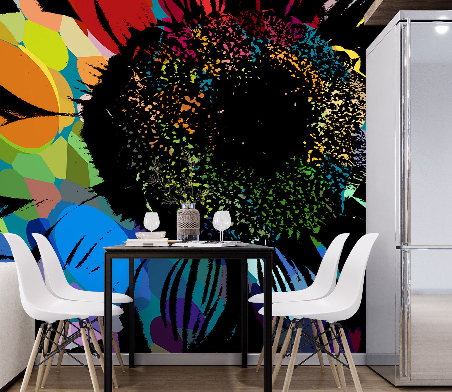 3D Colored Petals 19108 Shandra Smith Wall Mural Wall Murals