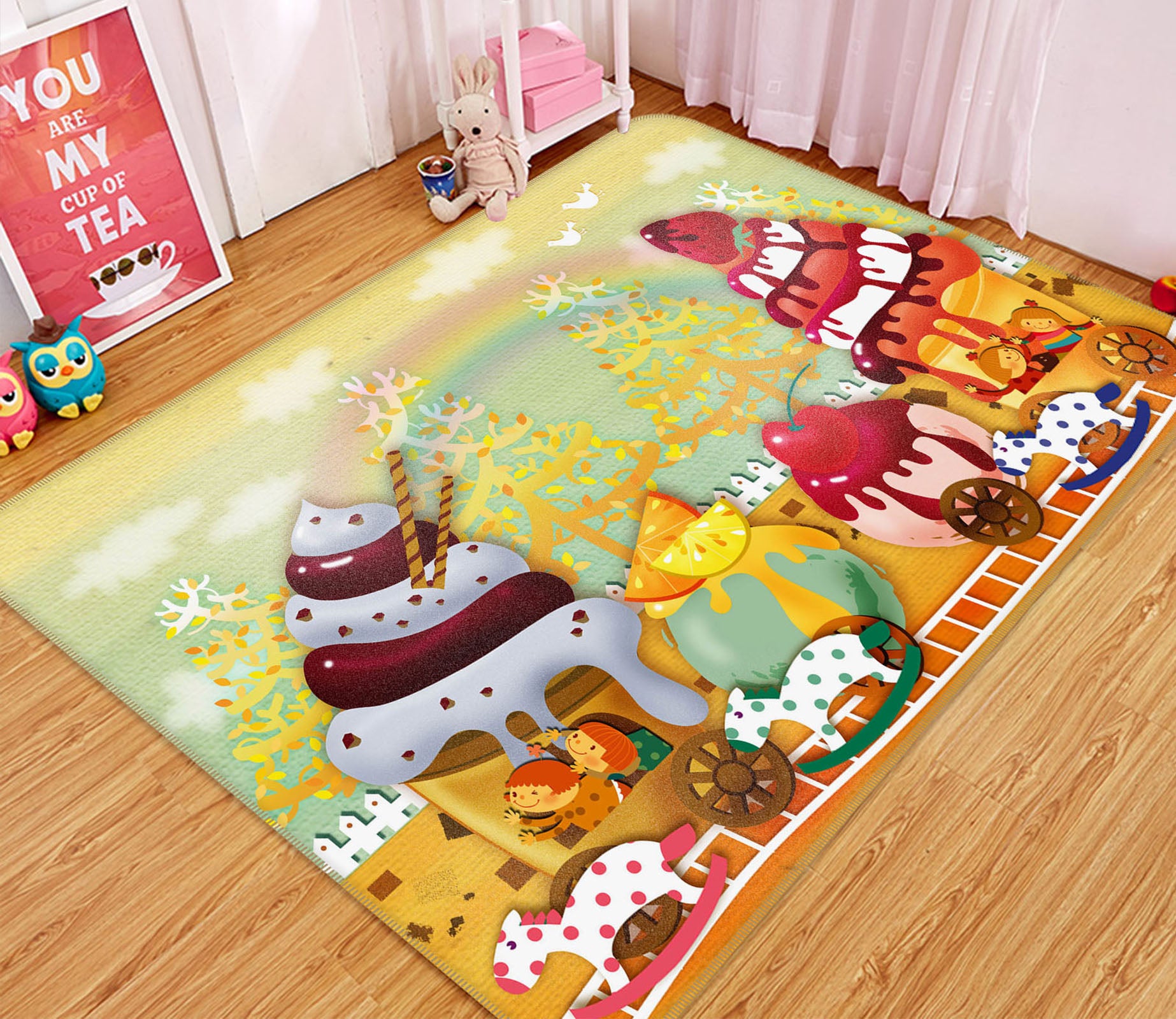3D Ice Cream 35240 Non Slip Rug Mat