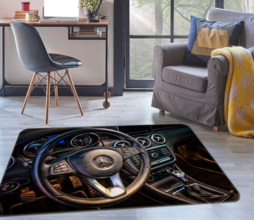 3D Car Steering Wheel 42055 Vehicle Non Slip Rug Mat