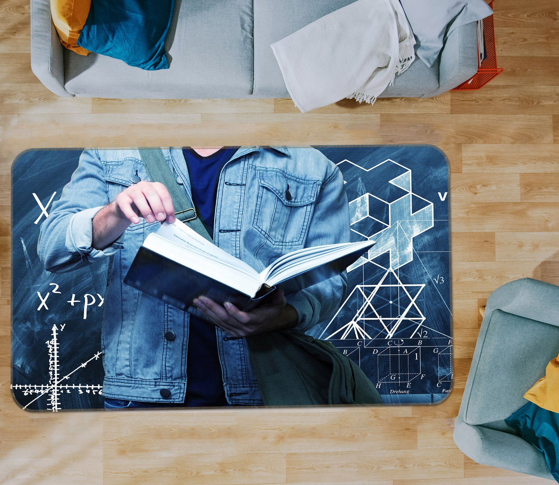 3D Flip Book 36112 Non Slip Rug Mat