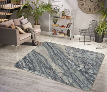 3D Gray Marble Pattern 27117 Non Slip Rug Mat