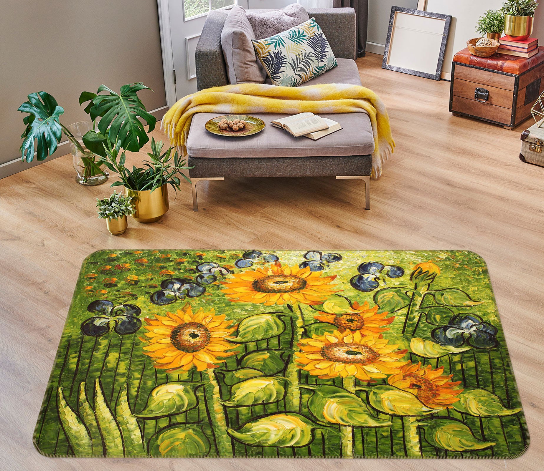 3D Sunflower 75148 Non Slip Rug Mat