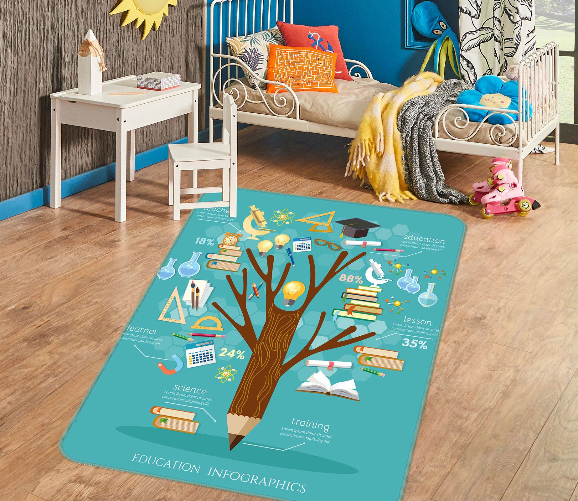 3D Trees 77260 Non Slip Rug Mat