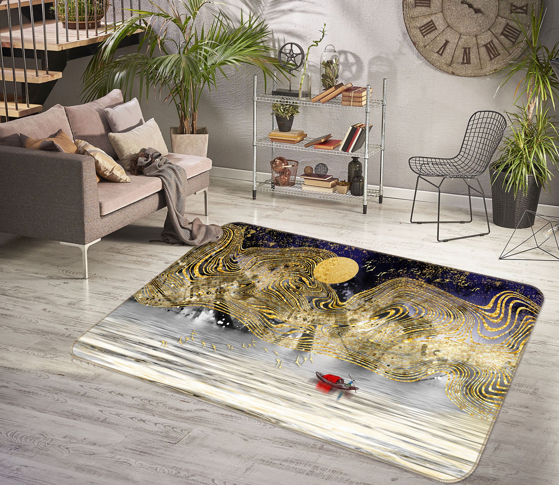 3D Pattern 34053 Non Slip Rug Mat