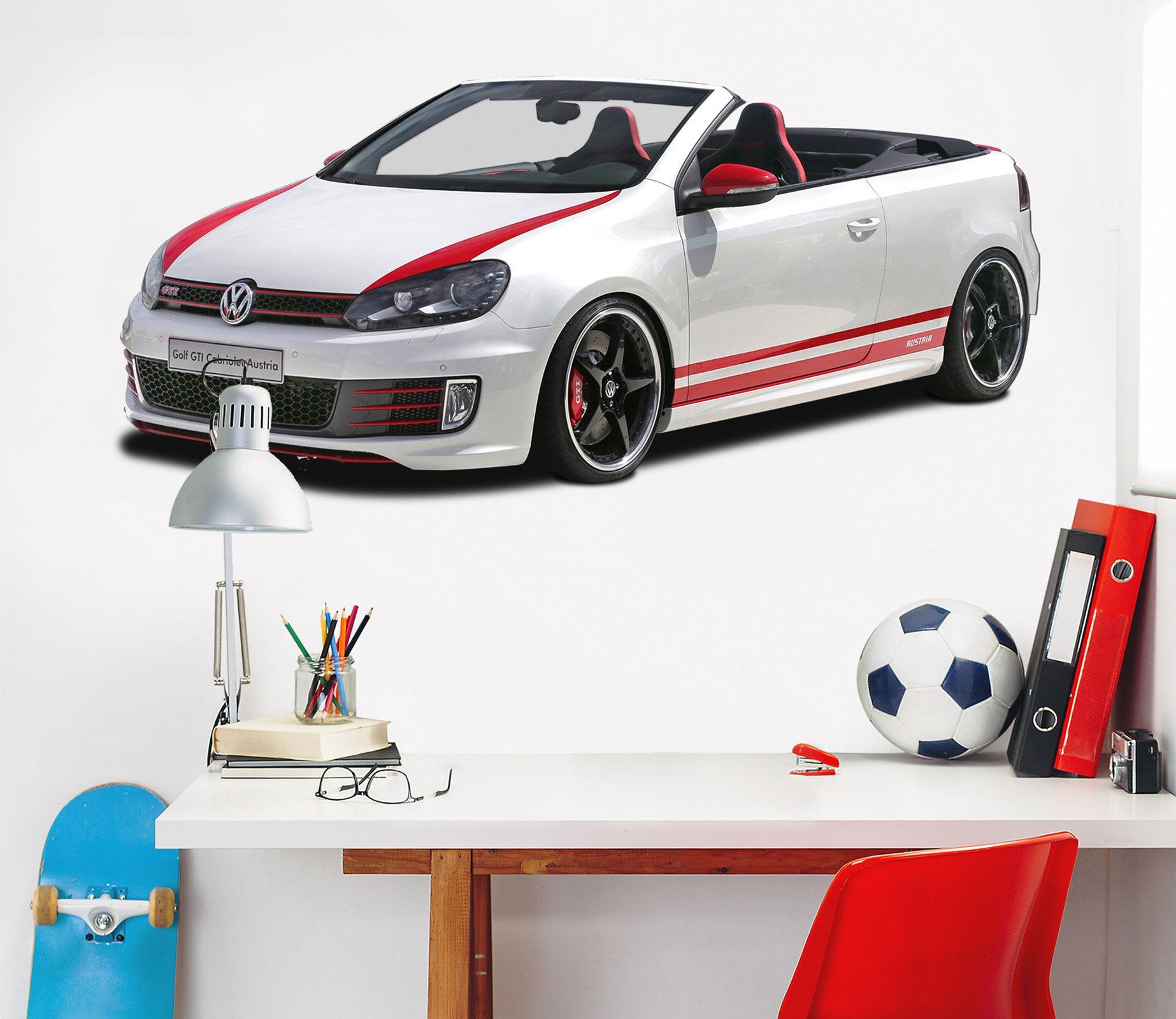 3D Volks Wagon White 0264 Vehicles Wallpaper AJ Wallpaper 