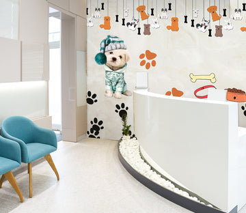 3D Dog Pendant 027 Wall Murals Wallpaper AJ Wallpaper 2 