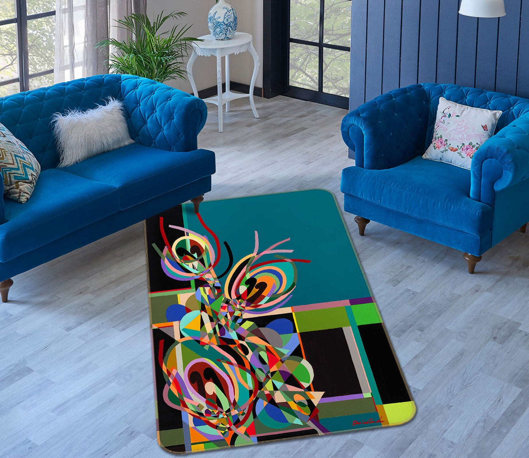 3D Color Pattern 3008 Allan P. Friedlander Rug Non Slip Rug Mat Mat AJ Creativity Home 