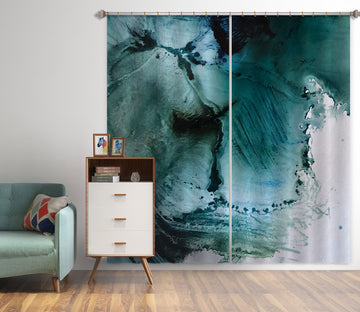 3D Aqua Blue 379 Skromova Marina Curtain Curtains Drapes