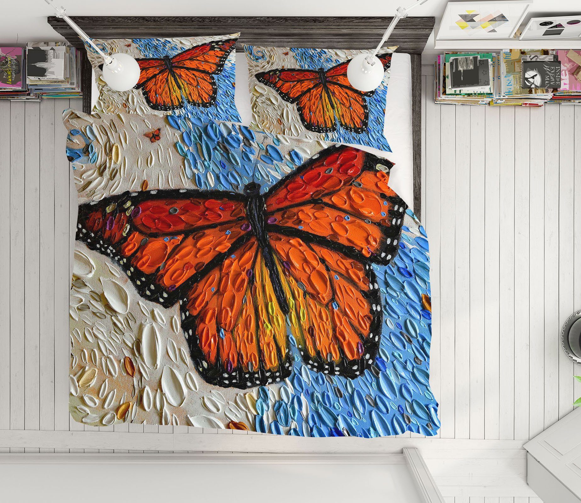 3D Butterfly 2124 Dena Tollefson bedding Bed Pillowcases Quilt Quiet Covers AJ Creativity Home 