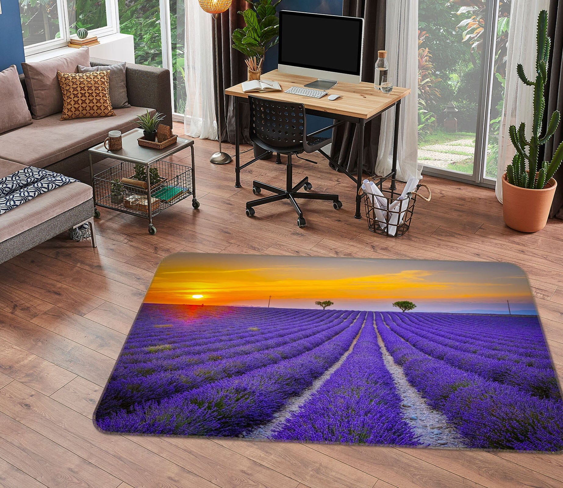 3D Lavender Estate 1171 Marco Carmassi Rug Non Slip Rug Mat Mat AJ Creativity Home 