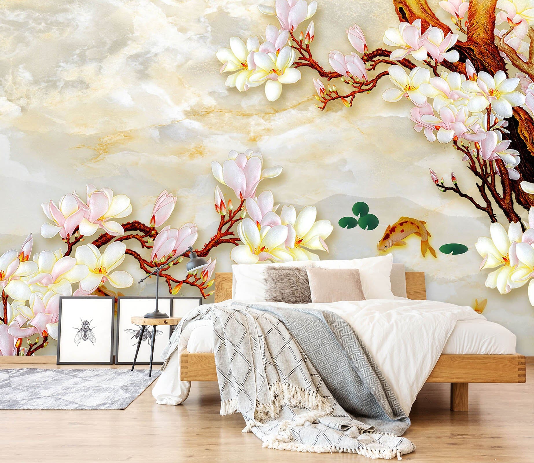 3D Flower Bird 1481 Wall Murals Wallpaper AJ Wallpaper 2 