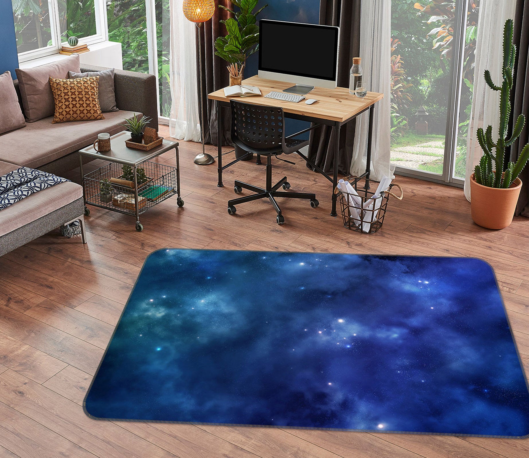 3D Starry Sky 31157 Non Slip Rug Mat