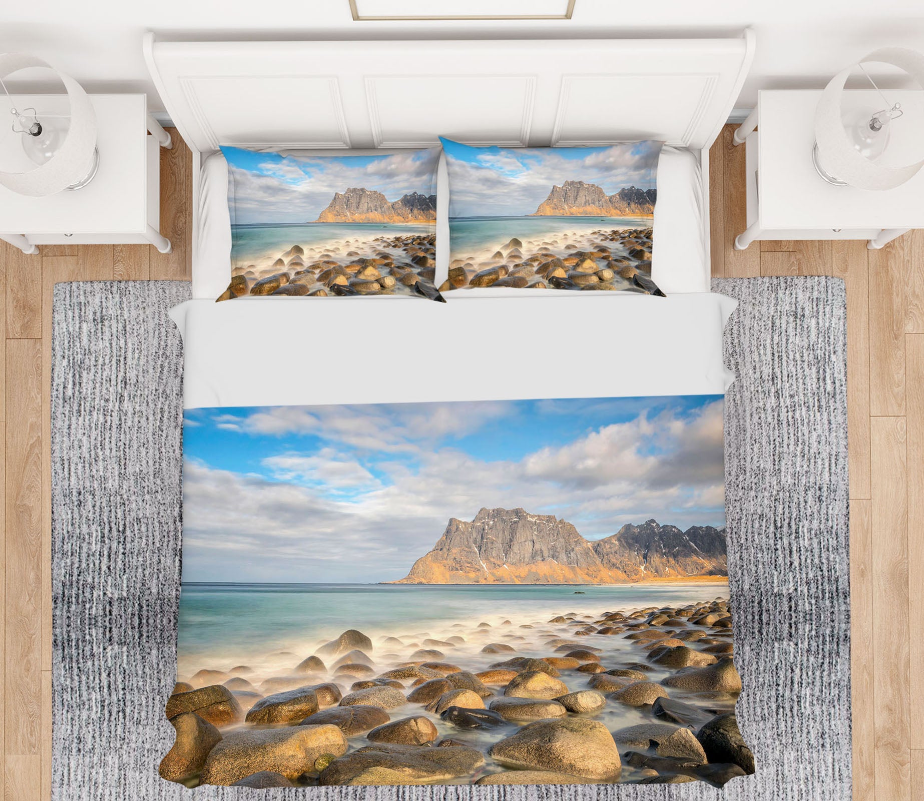 3D Stone Sea 117 Marco Carmassi Bedding Bed Pillowcases Quilt