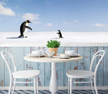 3D Sunshine Penguin 356 Wall Murals Wallpaper AJ Wallpaper 2 