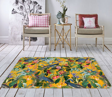 3D Yellow Flowers 170 Uta Naumann Rug Non Slip Rug Mat Mat AJ Creativity Home 