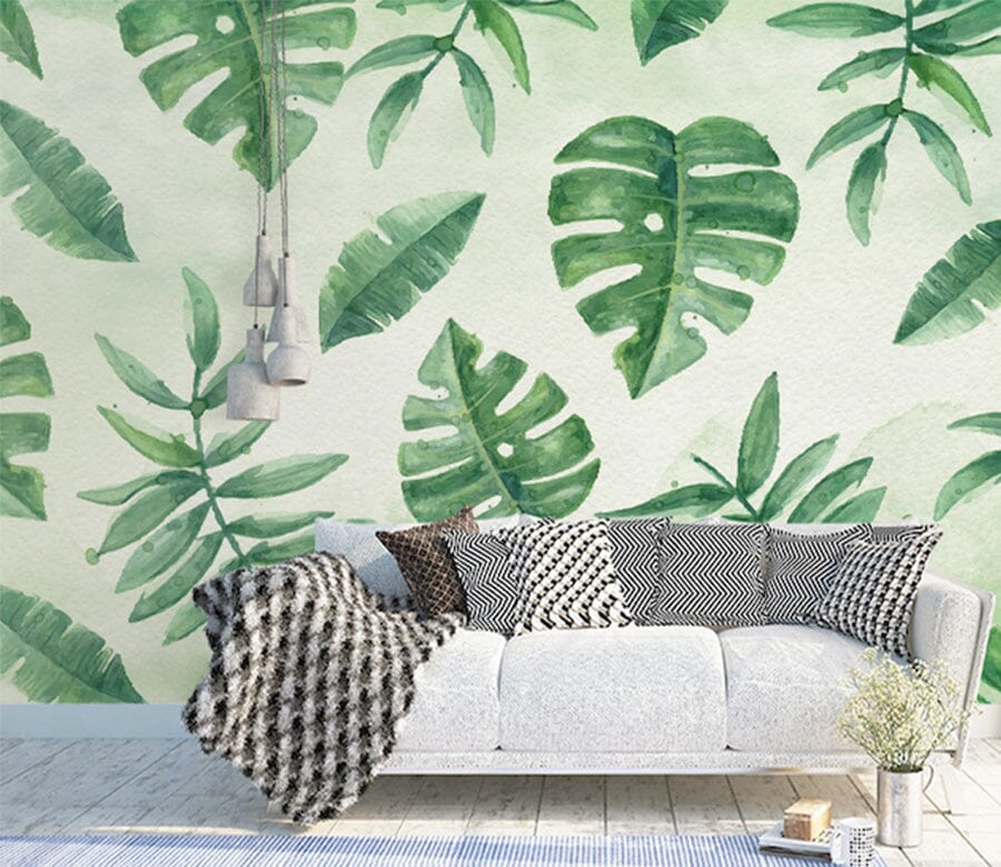 3D Green Leaf WG298 Wall Murals Wallpaper AJ Wallpaper 2 