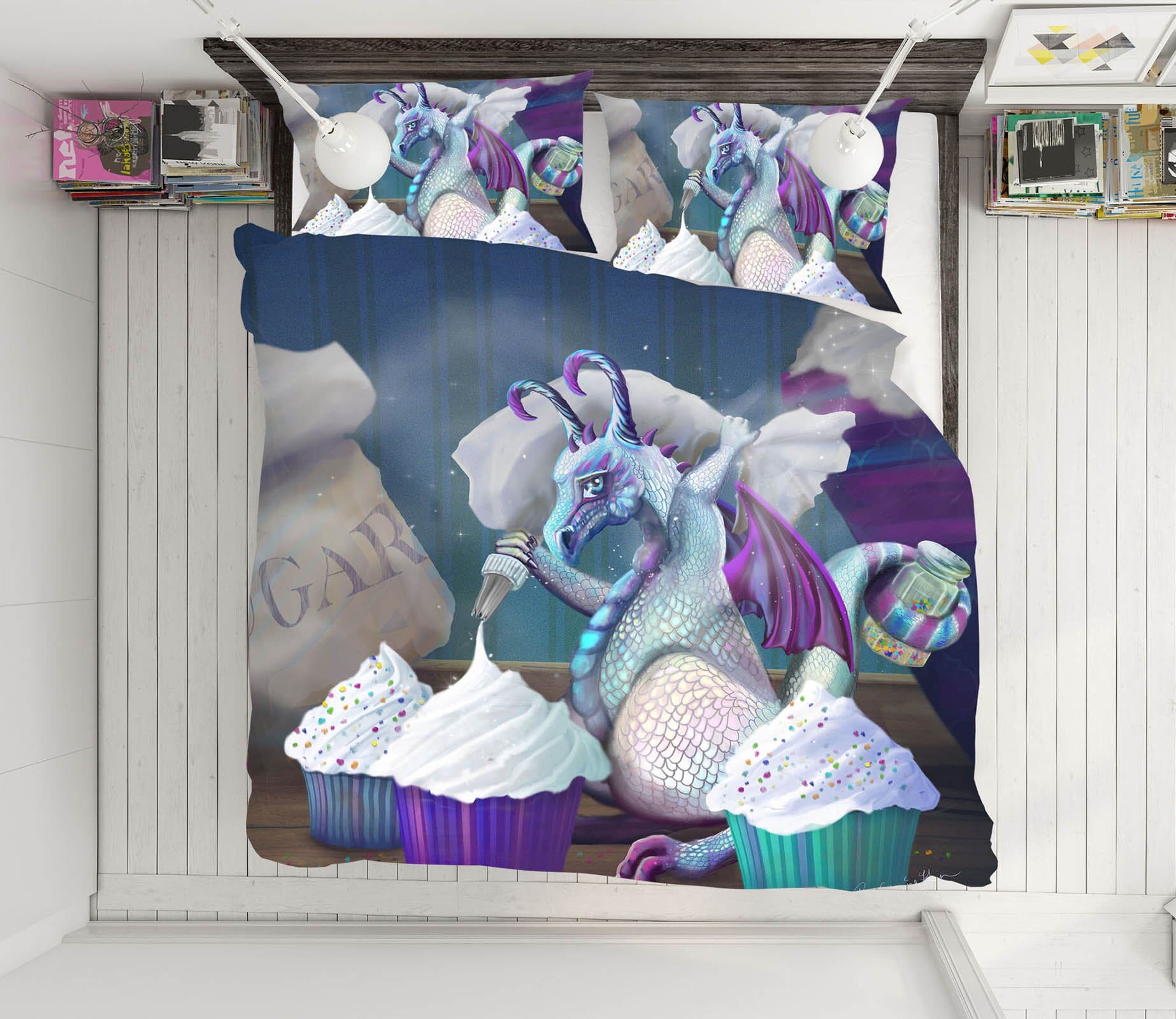 3D Cake Dragon 101 Rose Catherine Khan Bedding Bed Pillowcases Quilt Quiet Covers AJ Creativity Home 