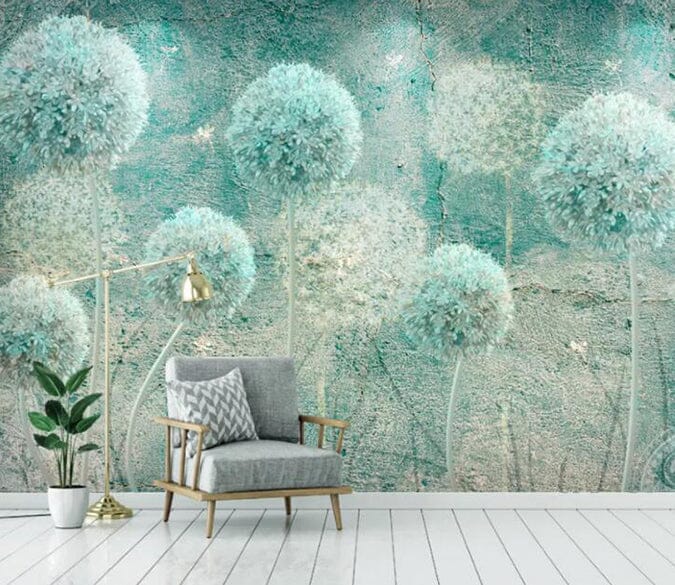 3D Green Dandelion 1538 Wall Murals Wallpaper AJ Wallpaper 2 