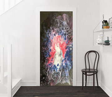 3D Red Blue Paint Texture 9211 Valerie Latrice Door Mural