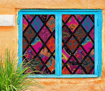 3D Fragment Painting 466 Window Film Print Sticker Cling Stained Glass UV Block