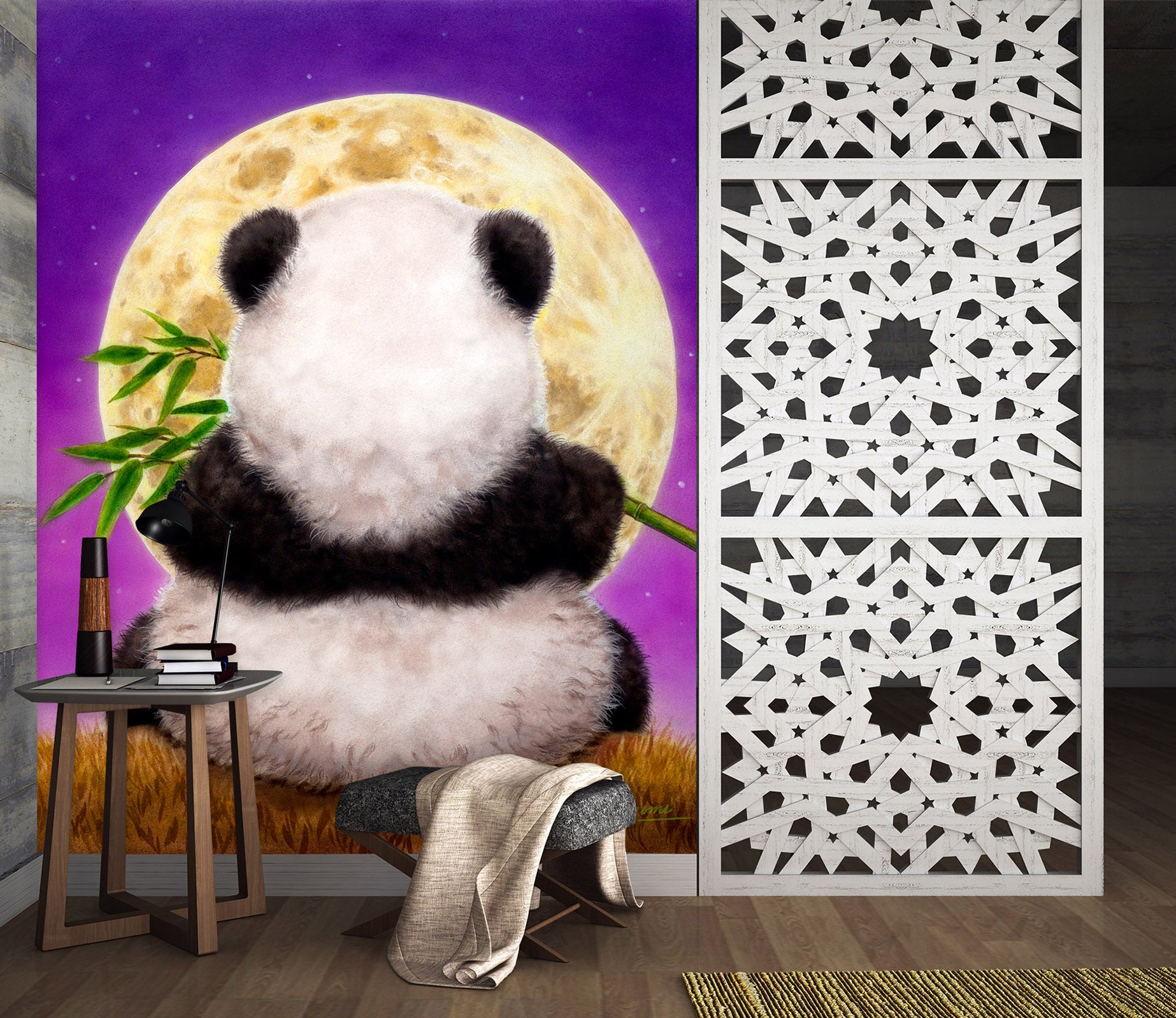 3D Panda Back View 5491 Kayomi Harai Wall Mural Wall Murals