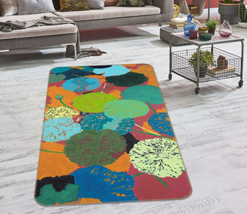 3D Color Lotus Leaf 3034 Allan P. Friedlander Rug Non Slip Rug Mat Mat AJ Creativity Home 