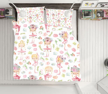 3D Cute Girl Rose 217 Uta Naumann Bedding Bed Pillowcases Quilt Quiet Covers AJ Creativity Home 