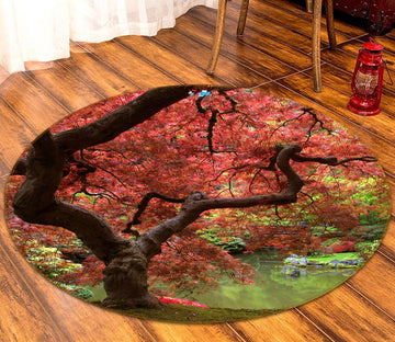 3D Maple 72045 Round Non Slip Rug Mat