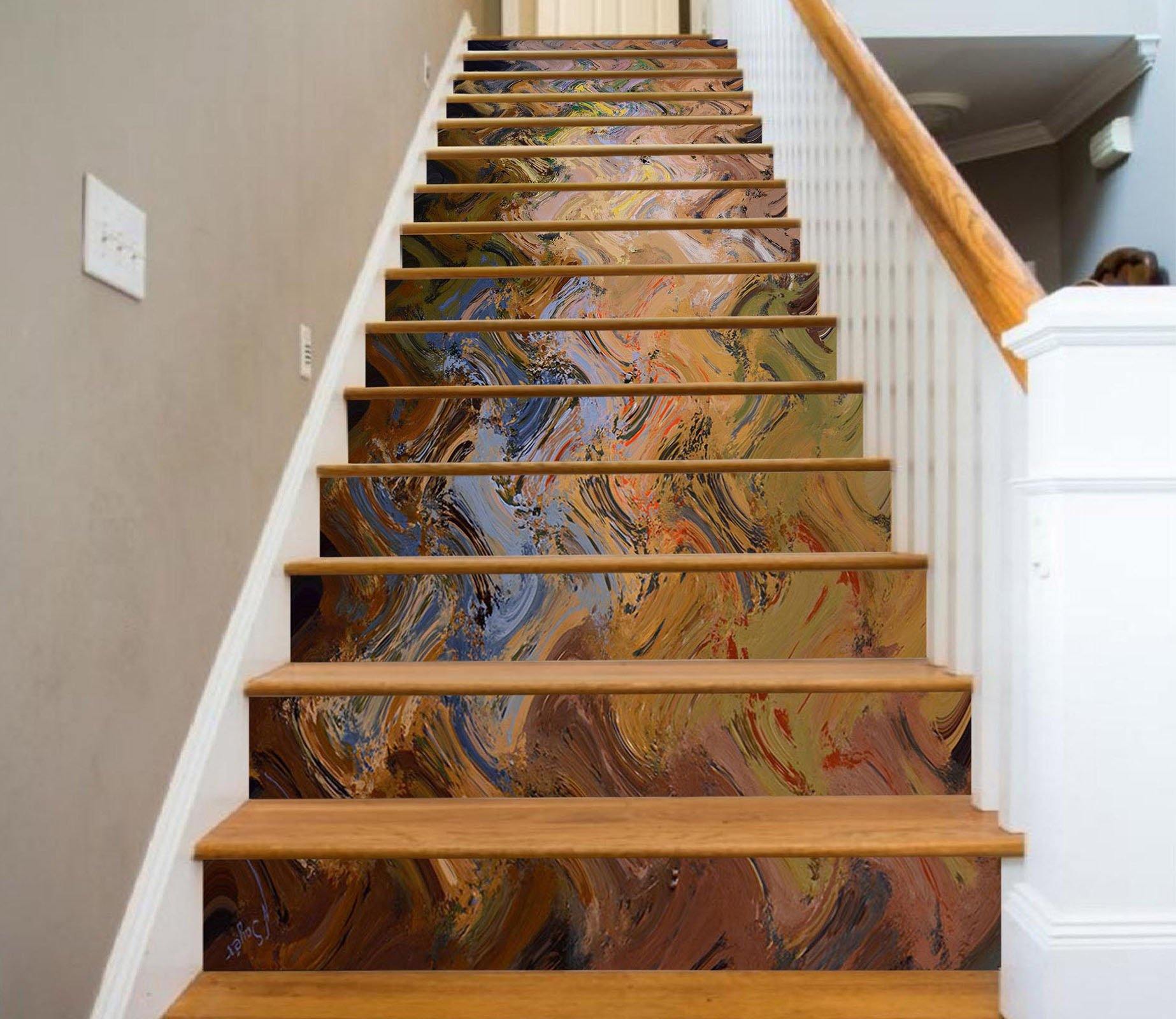 3D Bone Painting 481 Marble Tile Texture Stair Risers Wallpaper AJ Wallpaper 