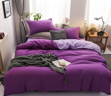 3D Deep Purple Light Purple 12115 Bed Pillowcases Quilt