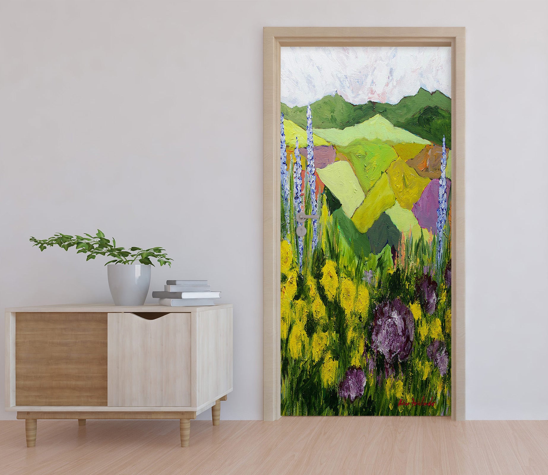3D Flower Bushes Field 93177 Allan P. Friedlander Door Mural