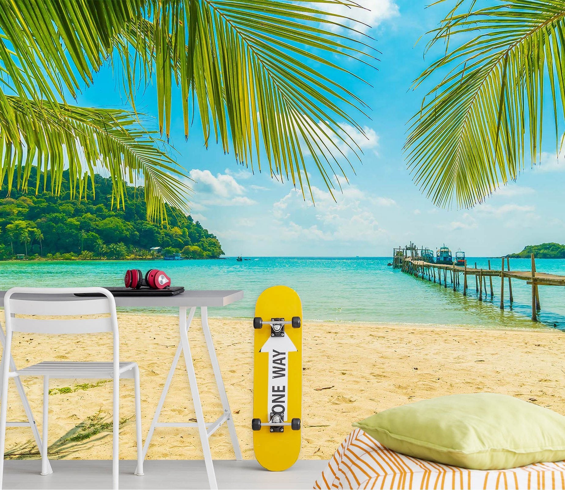 3D Beach Seascape 94 Wall Murals Wallpaper AJ Wallpaper 2 