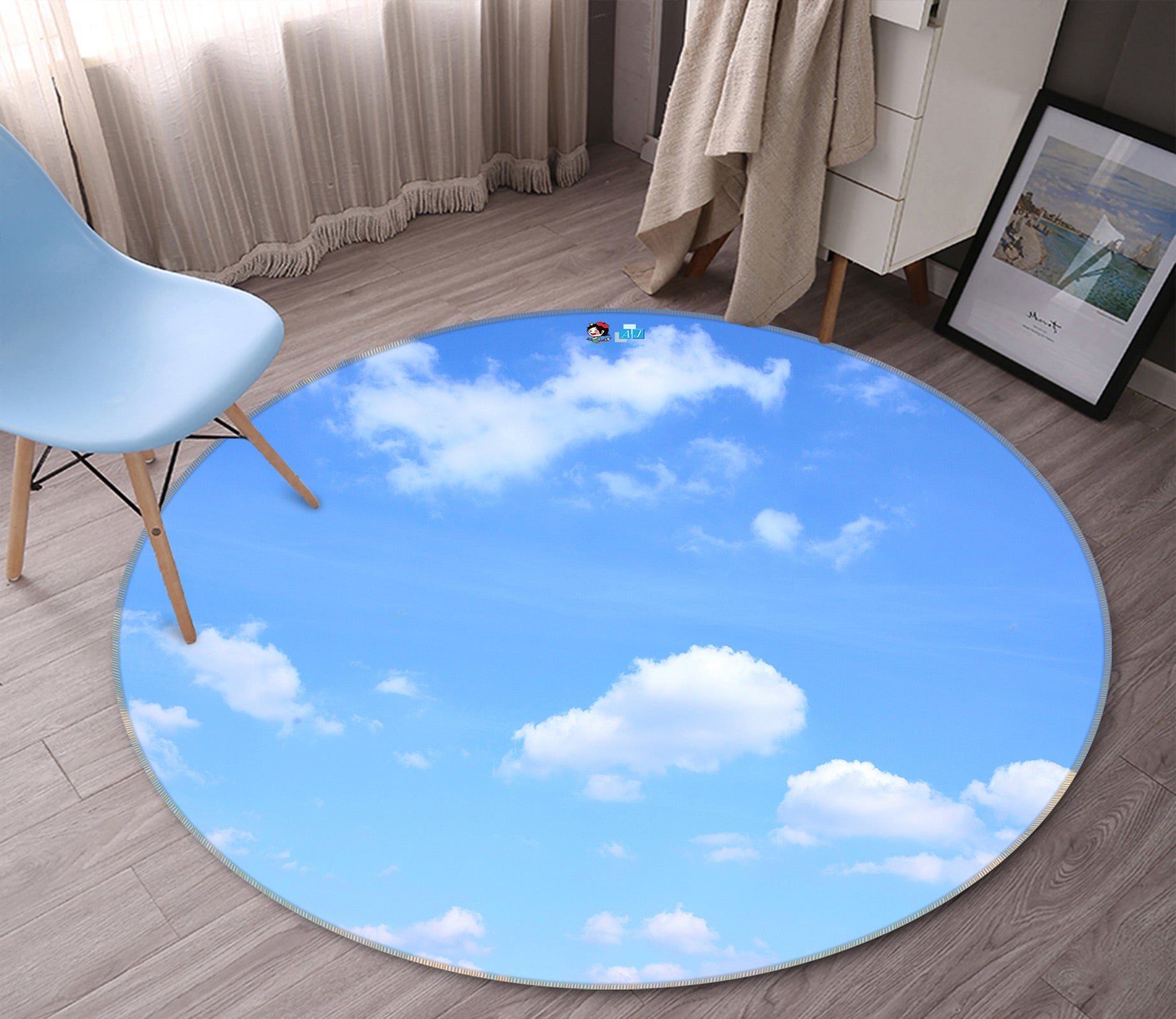 3D Sky 72141 Round Non Slip Rug Mat