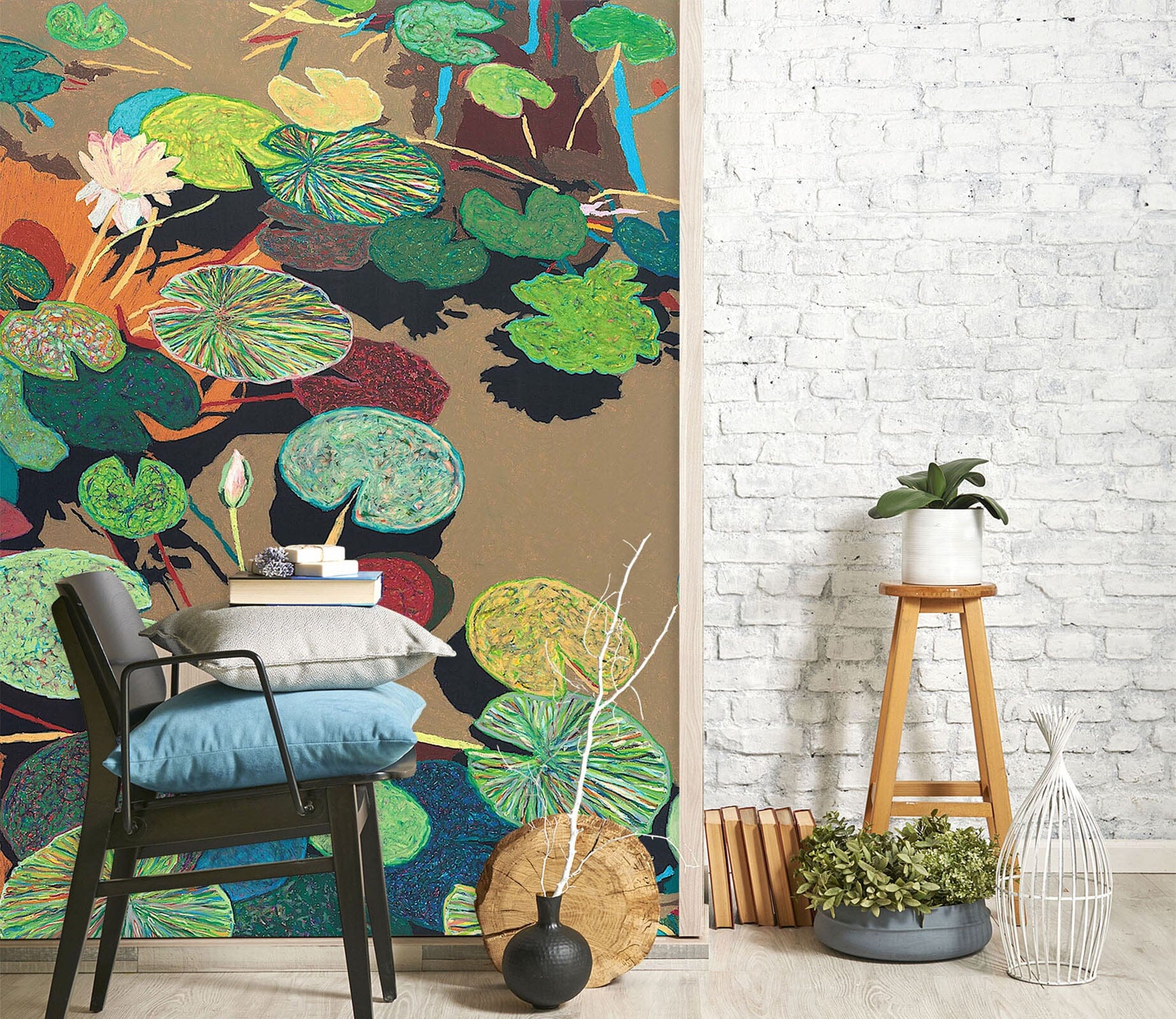 3D Summer Pond 284 Allan P. Friedlander Wall Mural Wall Murals Wallpaper AJ Wallpaper 2 
