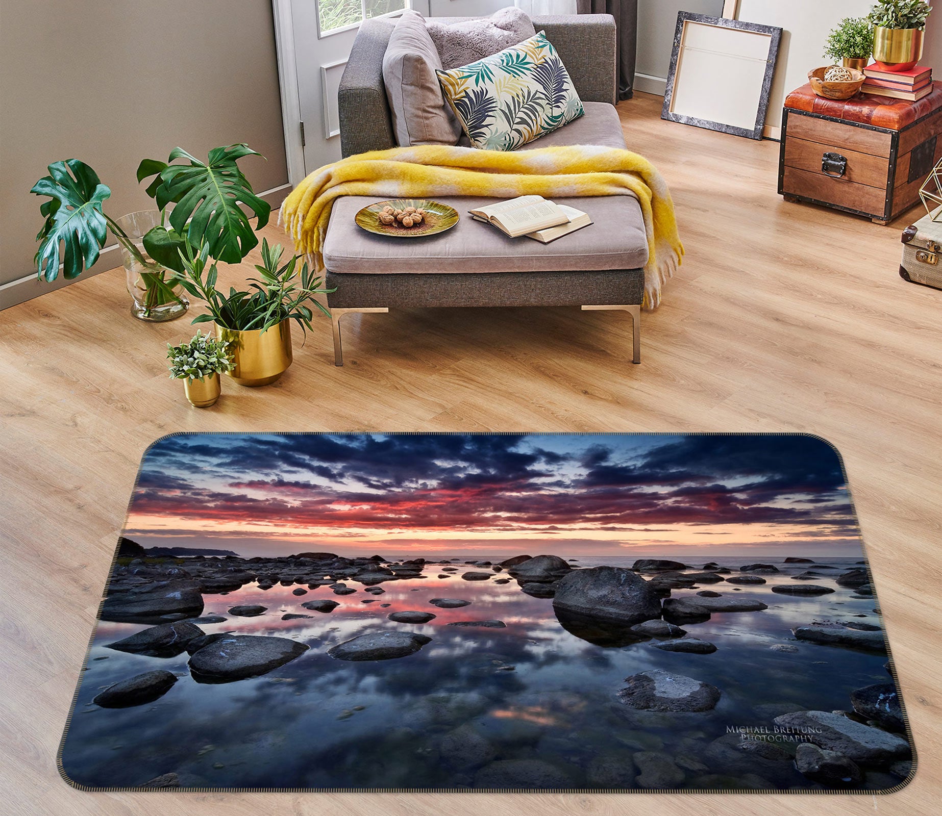 3D Sky Clouds 75237 Non Slip Rug Mat