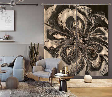 3D Black Texture 8145 Valerie Latrice Curtain Curtains Drapes