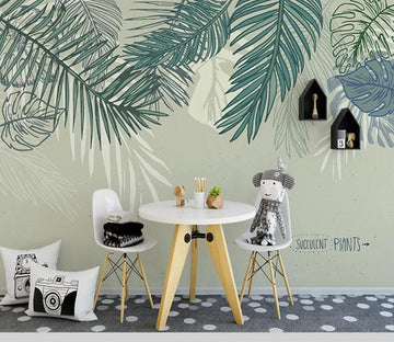3D Green Leaf 1865 Wall Murals Wallpaper AJ Wallpaper 2 