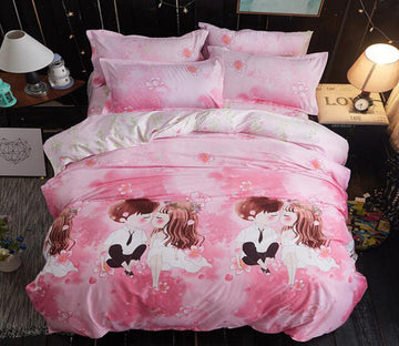 3D Couple Kissing 12176 Bed Pillowcases Quilt