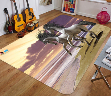 3D Run Seaside Unicorn 34 Non Slip Rug Mat Mat AJ Creativity Home 