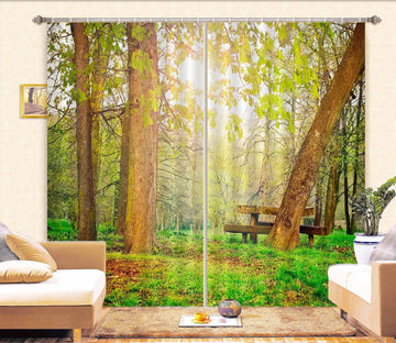3D Sunny Forest 824 Curtains Drapes Wallpaper AJ Wallpaper 