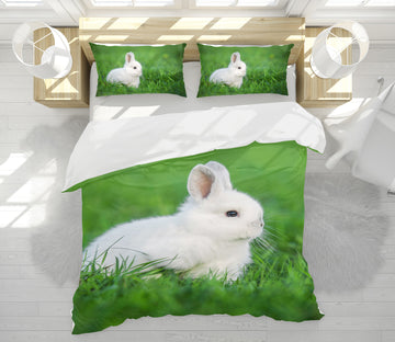 3D Grass Rabbit 60085 Bed Pillowcases Quilt
